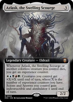 Azlask, the Swelling Scourge (Extended Art) card from Commander: Modern Horizons 3