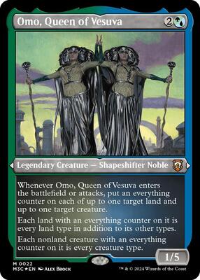Omo, Queen of Vesuva (Foil Etched) card from Commander: Modern Horizons 3