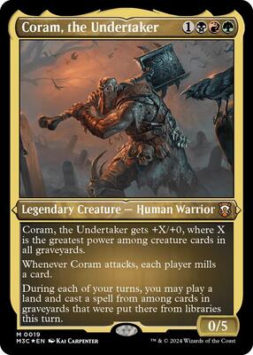 Coram, the Undertaker (Foil Etched) card from Commander: Modern Horizons 3