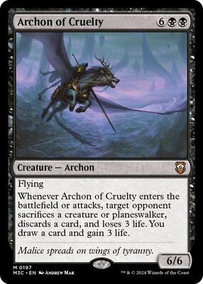 Archon of Cruelty (Ripple Foil) card from Commander: Modern Horizons 3