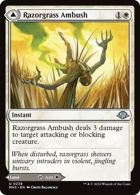 Razorgrass Ambush card from Modern Horizons 3