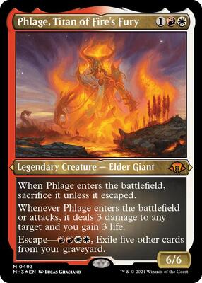 Phlage, Titan of Fire's Fury (Foil Etched) card from Modern Horizons 3