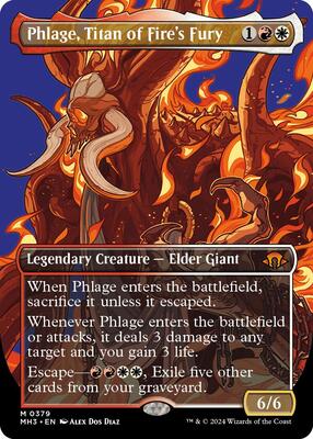 Phlage, Titan of Fire's Fury (Borderless) card from Modern Horizons 3