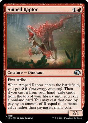 Amped Raptor card from Modern Horizons 3