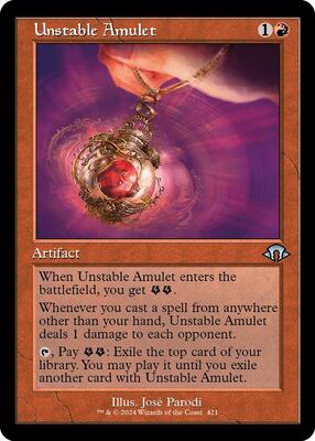Unstable Amulet (Retro Frame) card from Modern Horizons 3