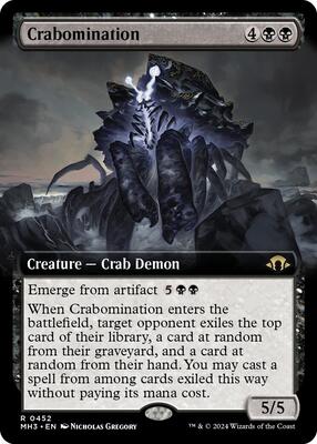 Crabomination (Extended Art) card from Modern Horizons 3
