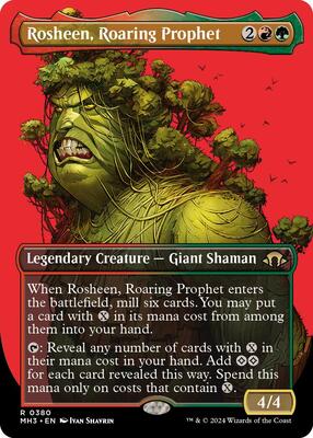 Rosheen, Roaring Prophet (Borderless) card from Modern Horizons 3