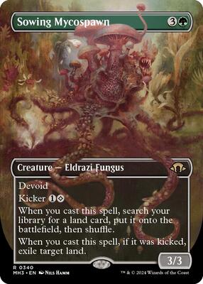 Sowing Mycospawn (Borderless) card from Modern Horizons 3