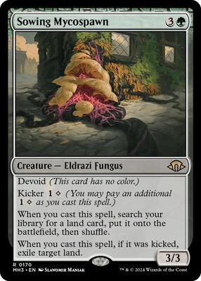 Sowing Mycospawn card from Modern Horizons 3