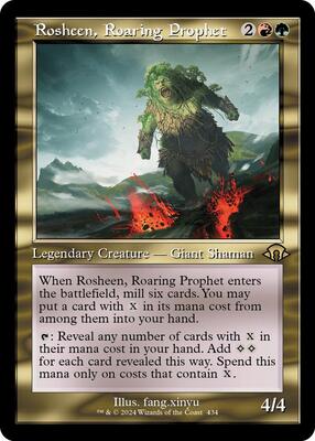 Rosheen, Roaring Prophet (Retro Frame) card from Modern Horizons 3