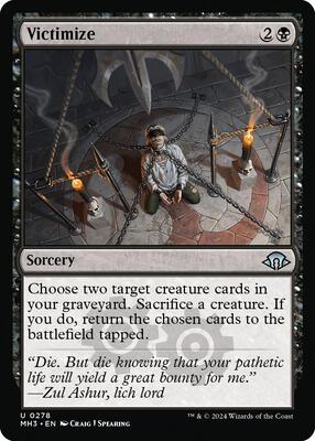Victimize card from Modern Horizons 3