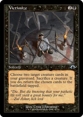 Victimize (Retro Frame) card from Modern Horizons 3