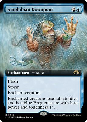 Amphibian Downpour (Extended Art) card from Modern Horizons 3