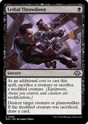 Lethal Throwdown card from Modern Horizons 3