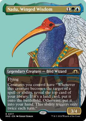 Nadu, Winged Wisdom (Borderless) card from Modern Horizons 3