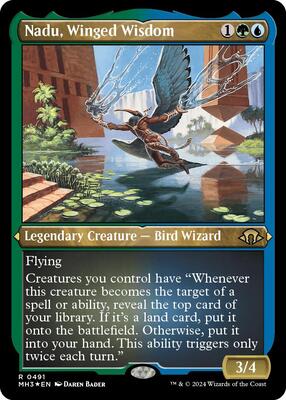 Nadu, Winged Wisdom (Foil Etched) card from Modern Horizons 3