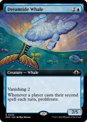 Dreamtide Whale (Extended Art) card from Modern Horizons 3