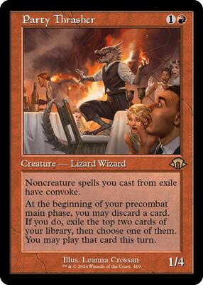 Party Thrasher (Retro Frame) card from Modern Horizons 3