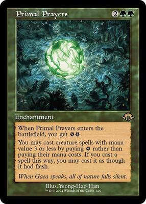 Primal Prayers (Retro Frame) card from Modern Horizons 3