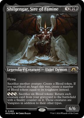 Shilgengar, Sire of Famine (Foil Etched) card from Modern Horizons 3