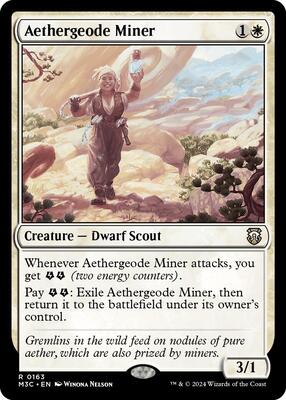 Aethergeode Miner (Ripple Foil) card from Commander: Modern Horizons 3