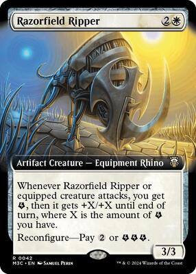 Razorfield Ripper (Extended Art) (Ripple Foil) card from Commander: Modern Horizons 3