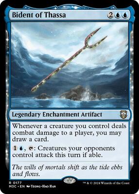 Bident of Thassa (Ripple Foil) card from Commander: Modern Horizons 3