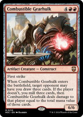 Combustible Gearhulk (Ripple Foil) card from Commander: Modern Horizons 3