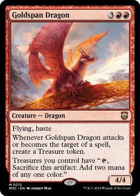 Goldspan Dragon (Ripple Foil) card from Commander: Modern Horizons 3