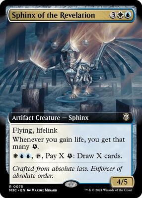 Sphinx of the Revelation (Extended Art) (Ripple Foil) card from Commander: Modern Horizons 3