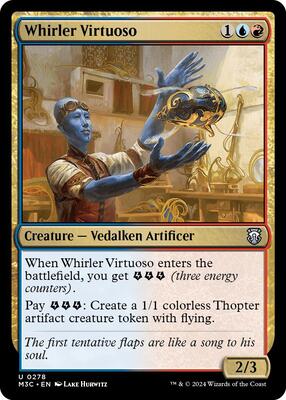 Whirler Virtuoso (Ripple Foil) card from Commander: Modern Horizons 3
