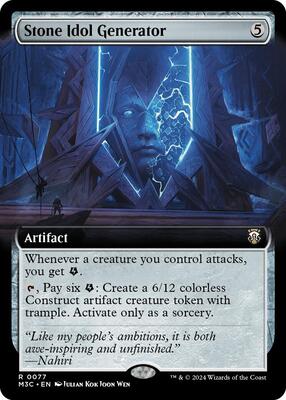 Stone Idol Generator (Extended Art) (Ripple Foil) card from Commander: Modern Horizons 3