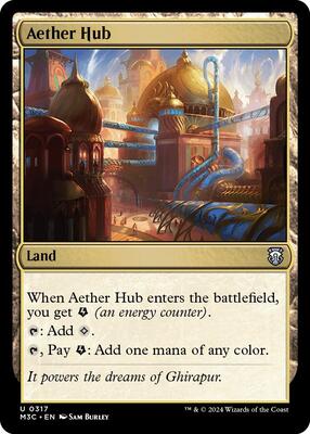 Aether Hub (Ripple Foil) card from Commander: Modern Horizons 3