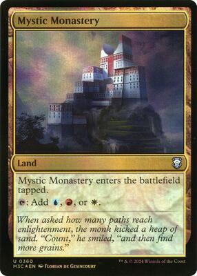 Mystic Monastery (Ripple Foil) card from Commander: Modern Horizons 3