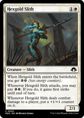Hexgold Slith card from Modern Horizons 3