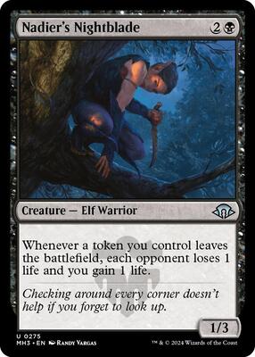 Nadier's Nightblade card from Modern Horizons 3