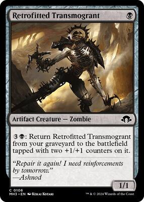Retrofitted Transmogrant card from Modern Horizons 3