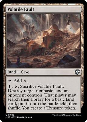 Volatile Fault card from Commander: Modern Horizons 3