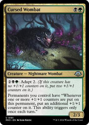 Cursed Wombat card from Modern Horizons 3