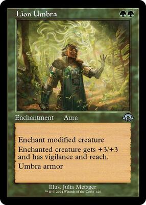 Lion Umbra (Retro Frame) card from Modern Horizons 3