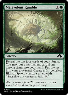 Malevolent Rumble card from Modern Horizons 3