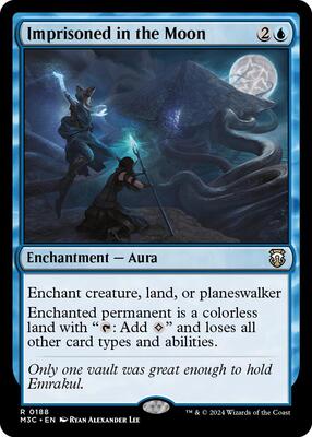 Imprisoned in the Moon (Ripple Foil) card from Commander: Modern Horizons 3