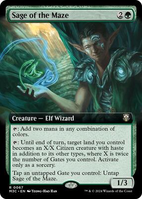 Sage of the Maze (Extended Art) card from Commander: Modern Horizons 3