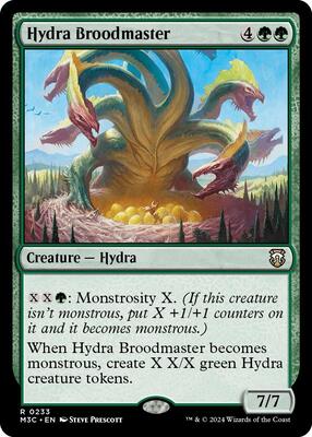 Hydra Broodmaster (Ripple Foil) card from Commander: Modern Horizons 3