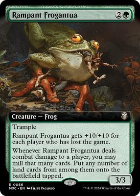 Rampant Frogantua (Extended Art) card from Commander: Modern Horizons 3