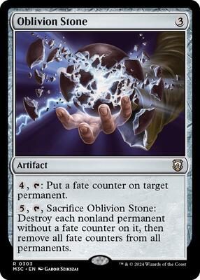 Oblivion Stone (Ripple Foil) card from Commander: Modern Horizons 3