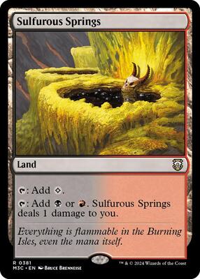 Sulfurous Springs (Ripple Foil) card from Commander: Modern Horizons 3