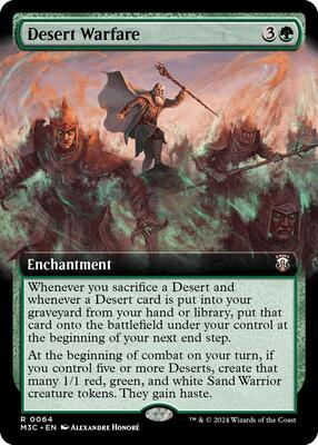 Desert Warfare (Extended Art) card from Commander: Modern Horizons 3