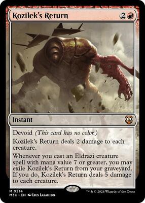 Kozilek's Return (Ripple Foil) card from Commander: Modern Horizons 3