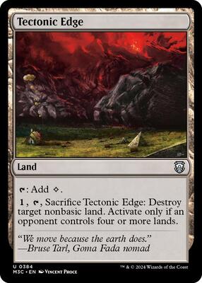 Tectonic Edge (Ripple Foil) card from Commander: Modern Horizons 3